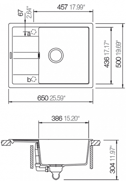 SW24 - Schock Manhattan D-100A (MAND100A) Maßzeichnung